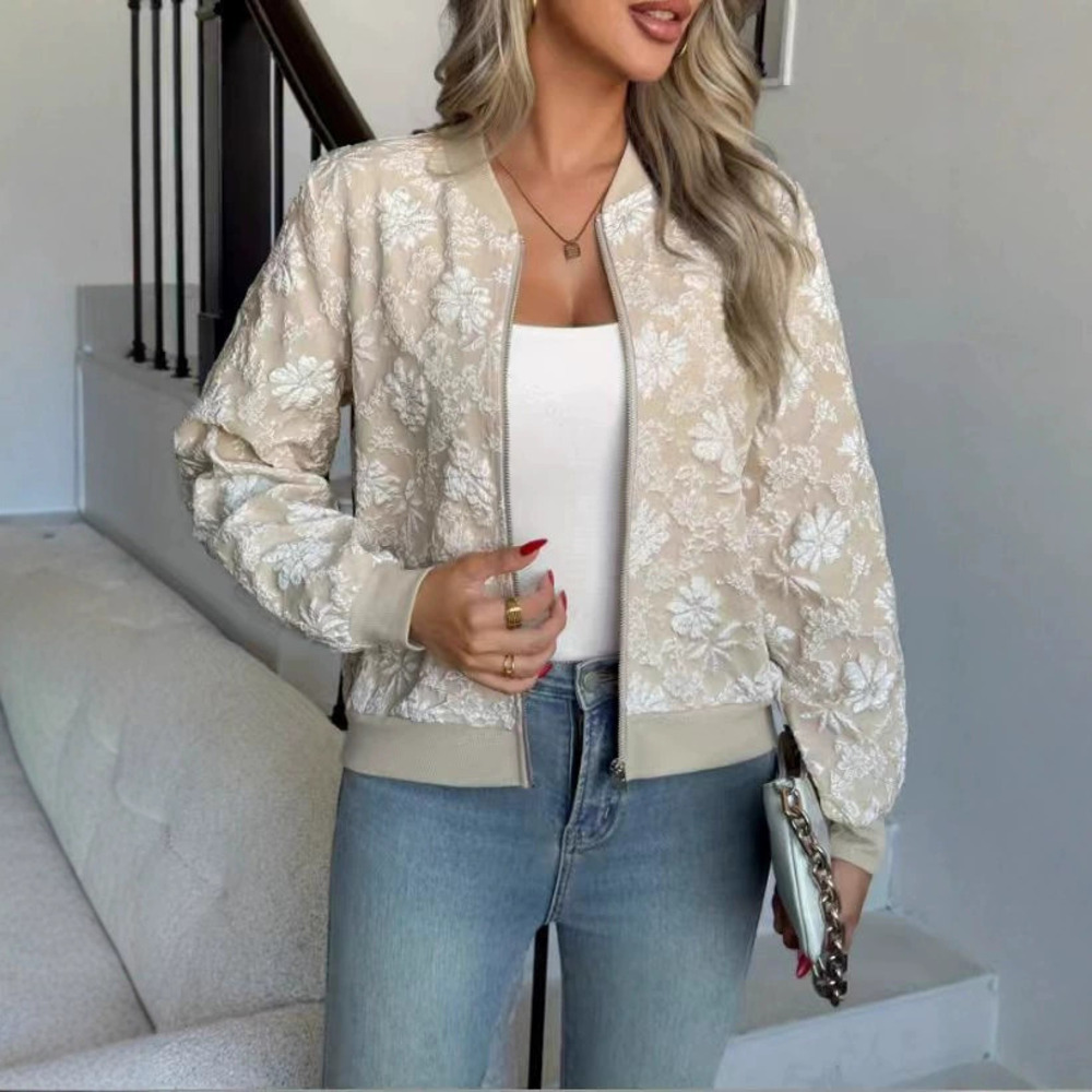 ZARA Short Chanel Style Baseball Jacket for Women Petite Casual Spring Fall